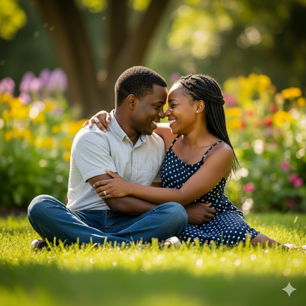 Modern Zimbabwean couple in love, representing contemporary relationships built on traditional values